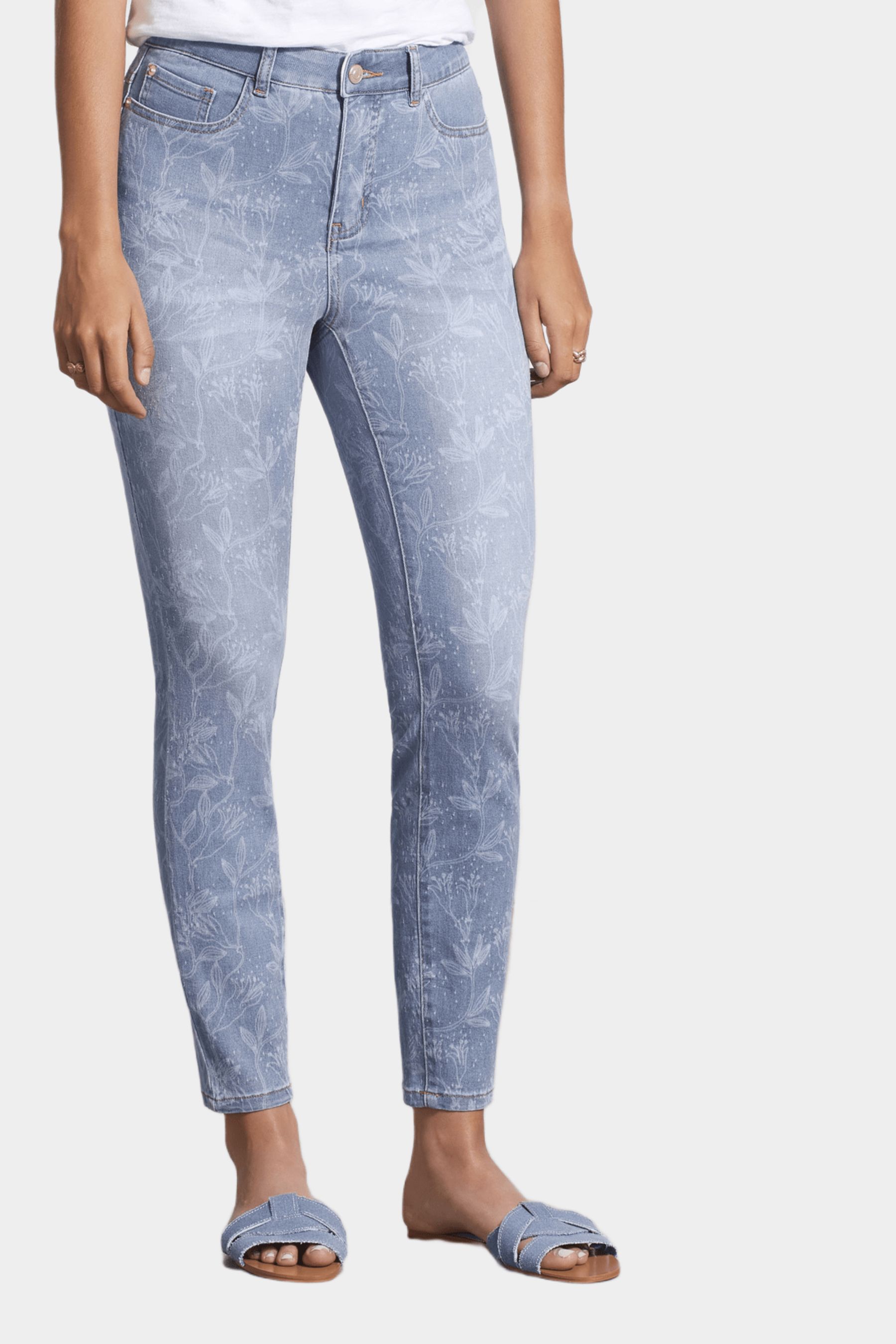 Sophia All Over Printed Skinny Ankle Jeans sold by Lord & Taylor