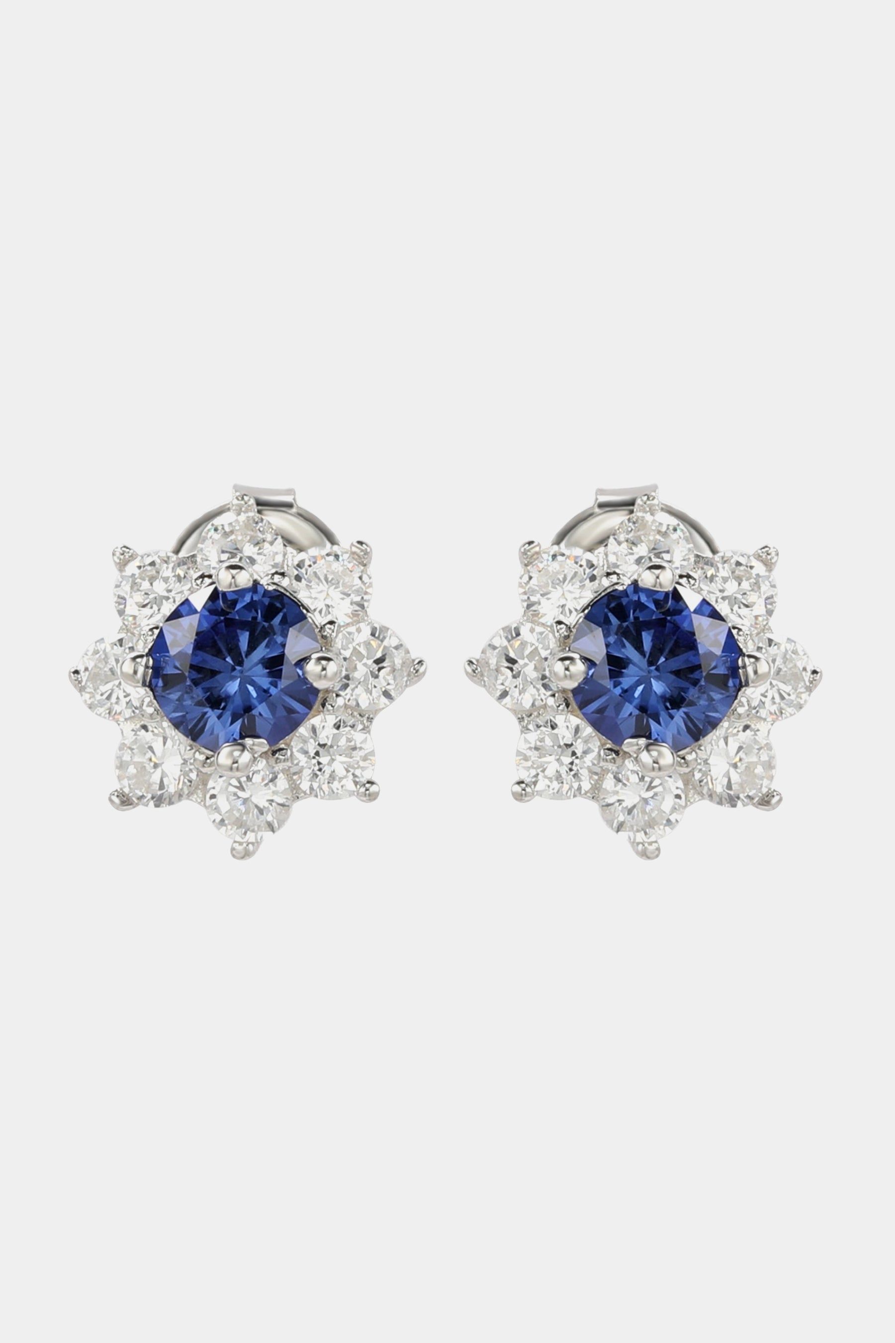Sapphire & Diamond Accent Flower Earrings sold by Lord & Taylor