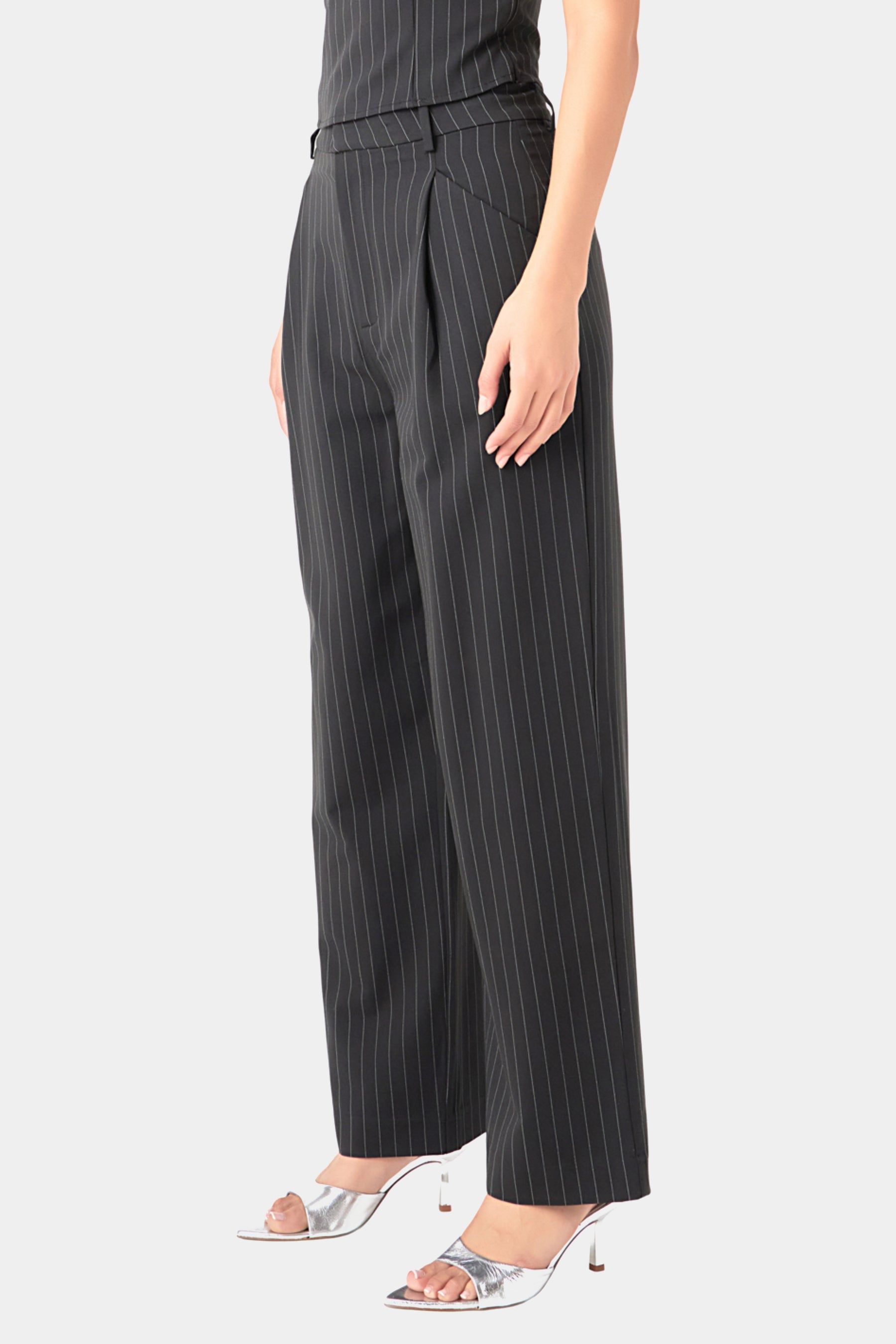 Pinstriped Wide Leg Pants sold by Lord & Taylor product image thumbnail 4