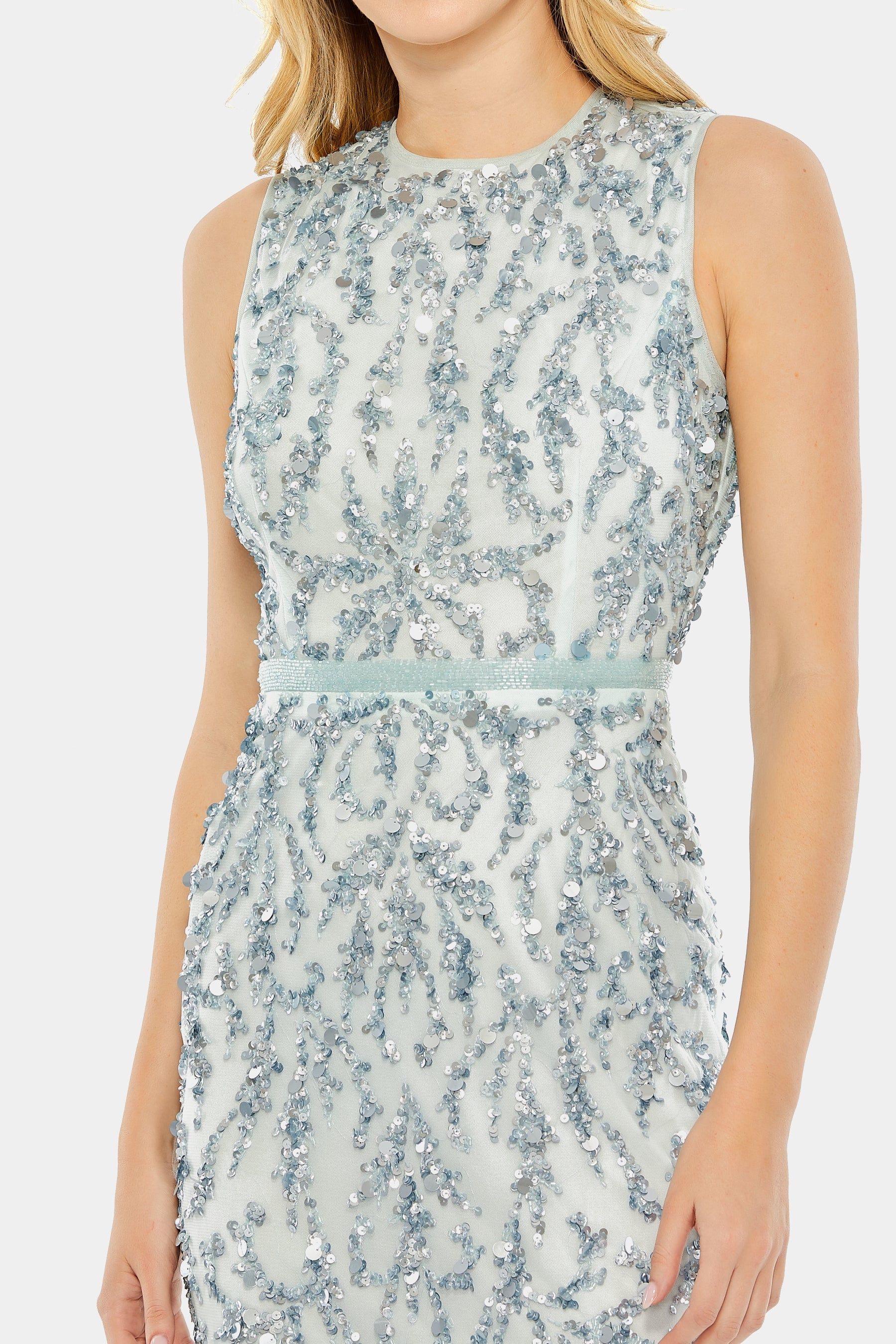 Sequined, High Neck, Sleeveless Sheath Midi Dress sold by Lord & Taylor product image thumbnail 8