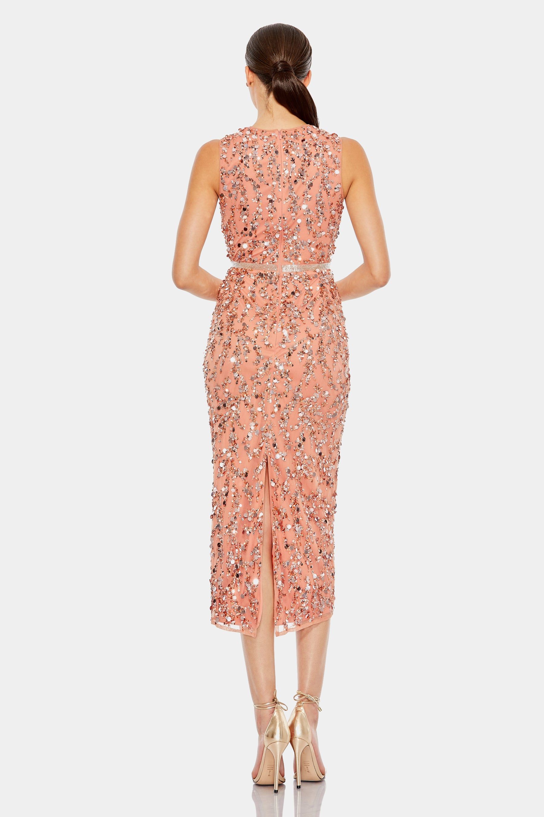 Sequined, High Neck, Sleeveless Sheath Midi Dress sold by Lord & Taylor product image thumbnail 5