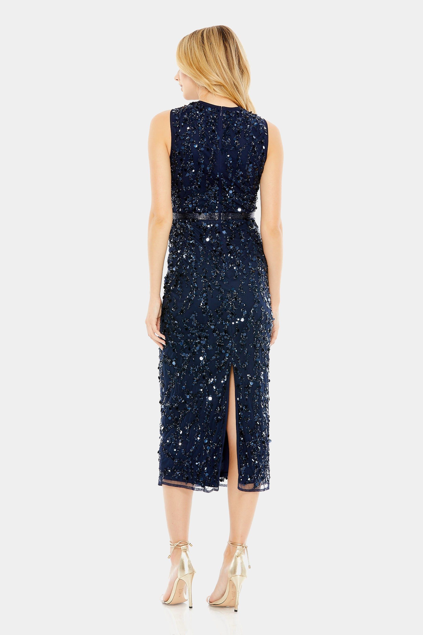 Sequined, High Neck, Sleeveless Sheath Midi Dress sold by Lord & Taylor product image thumbnail 4