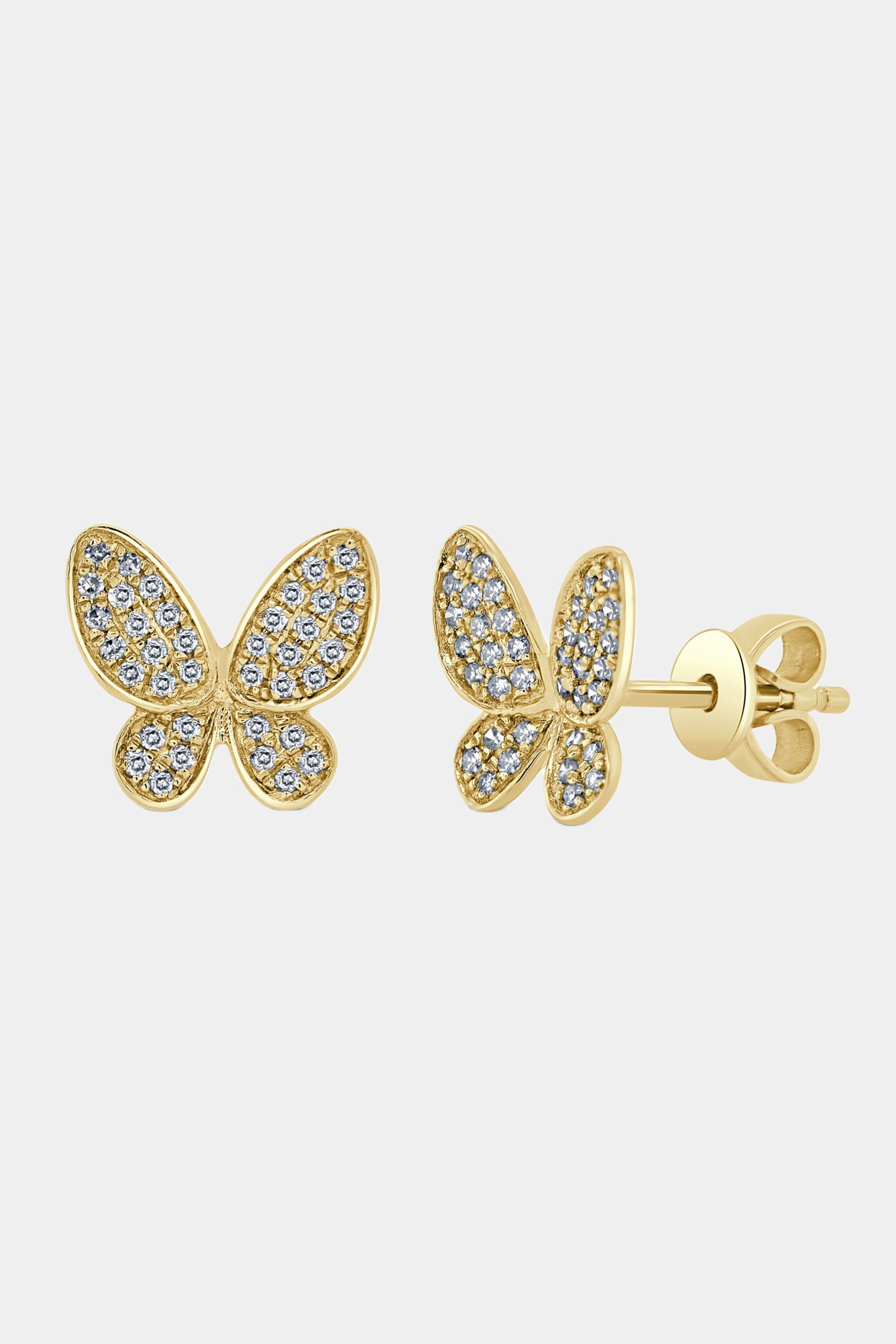 14K Gold Diamond Butterfly Earrings sold by Lord & Taylor