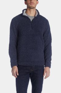 Quarter Zip Frosted Sherpa Pullover sold by Lord & Taylor