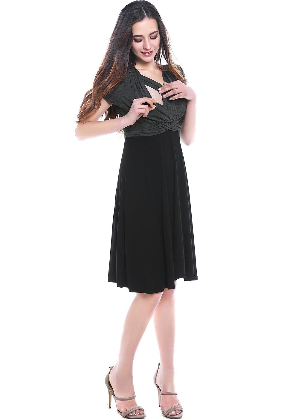 Sarah Faux Wrap Maternity Nursing Dress sold by Lord & Taylor product image thumbnail 4