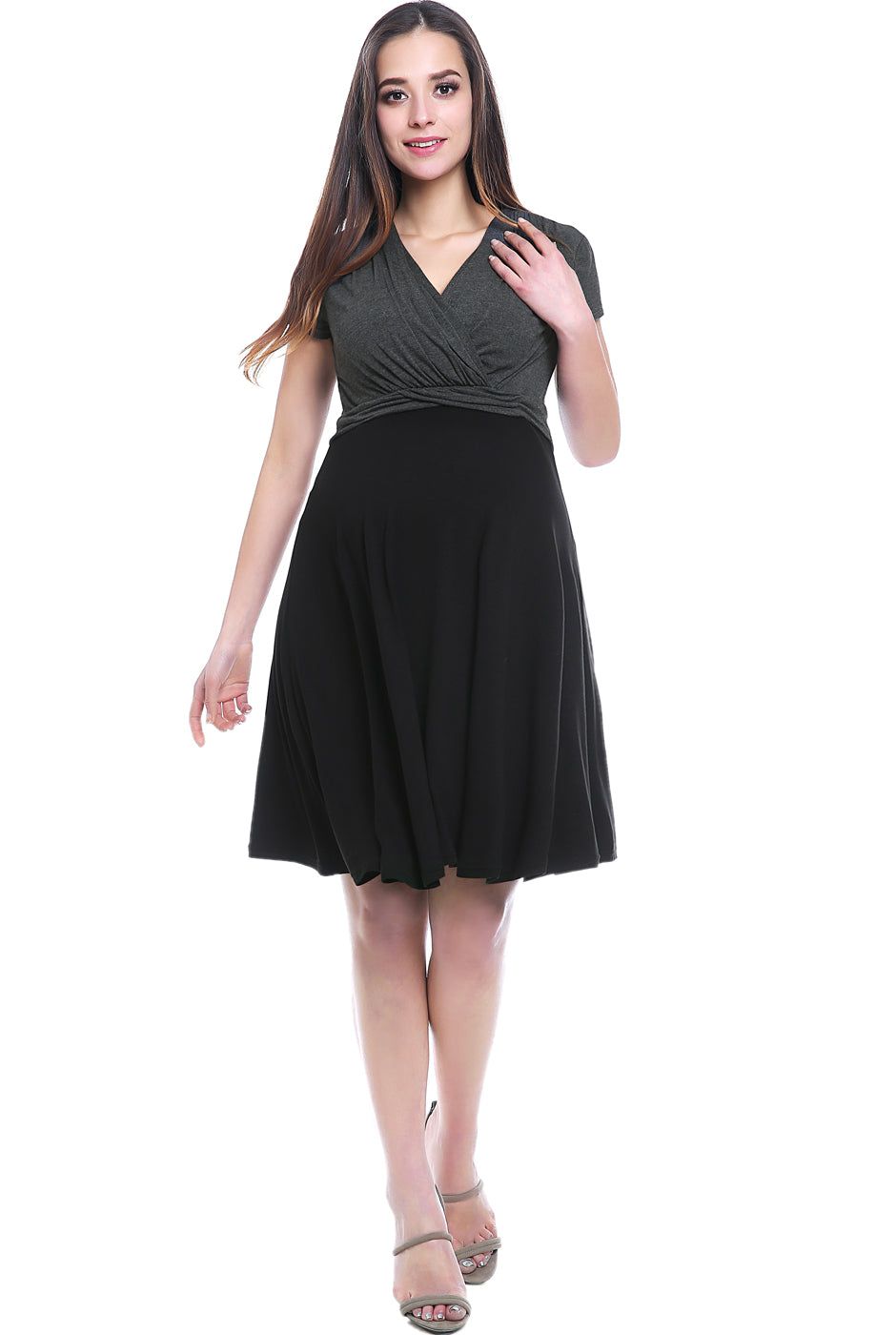 Sarah Faux Wrap Maternity Nursing Dress sold by Lord & Taylor