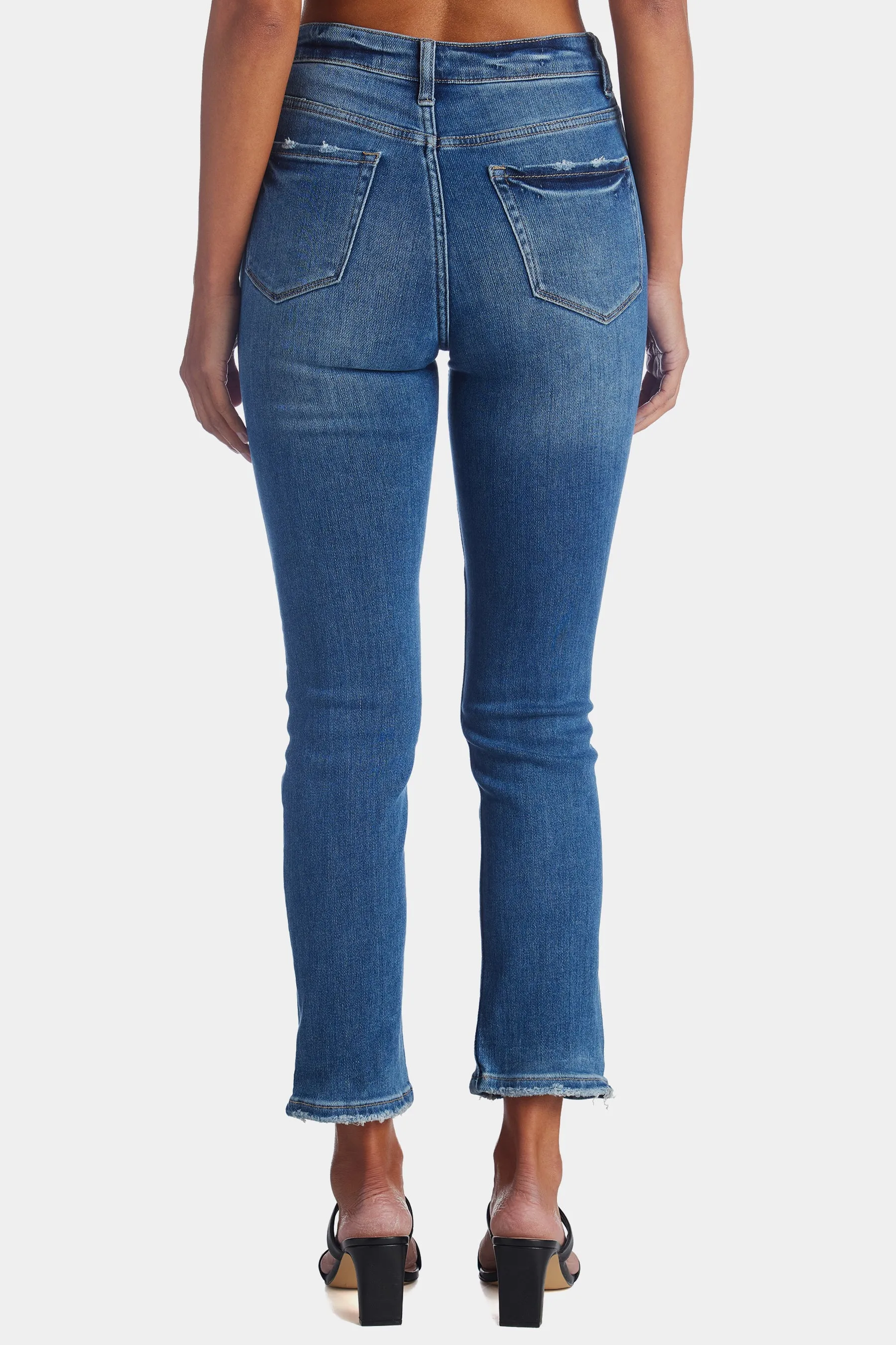 Stretch High Rise Slim Straight Ankle Jeans sold by Lord & Taylor product image thumbnail 5