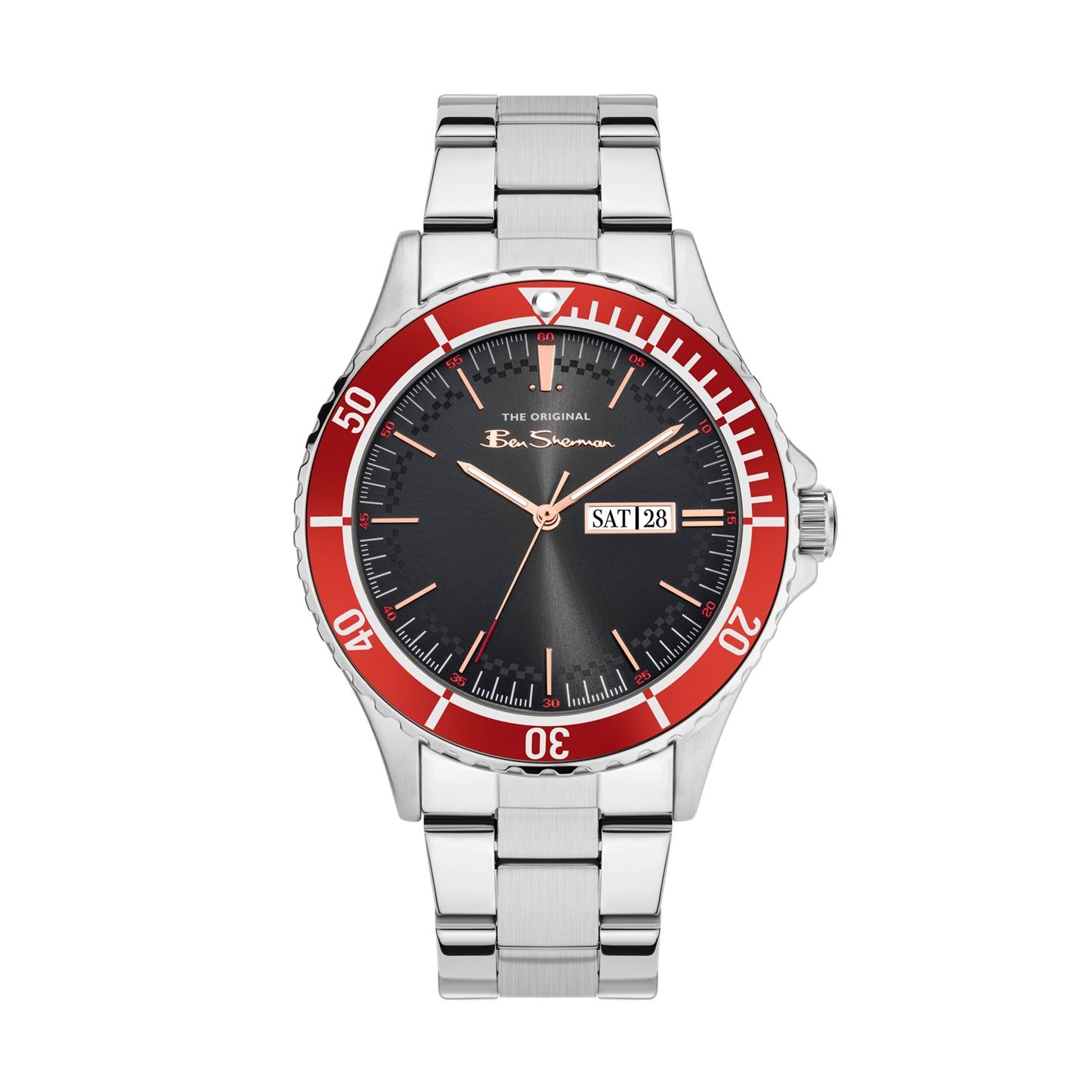 Classic Black Dial Watch with Silver Stainless Steel Strap sold by Lord & Taylor product image thumbnail 2