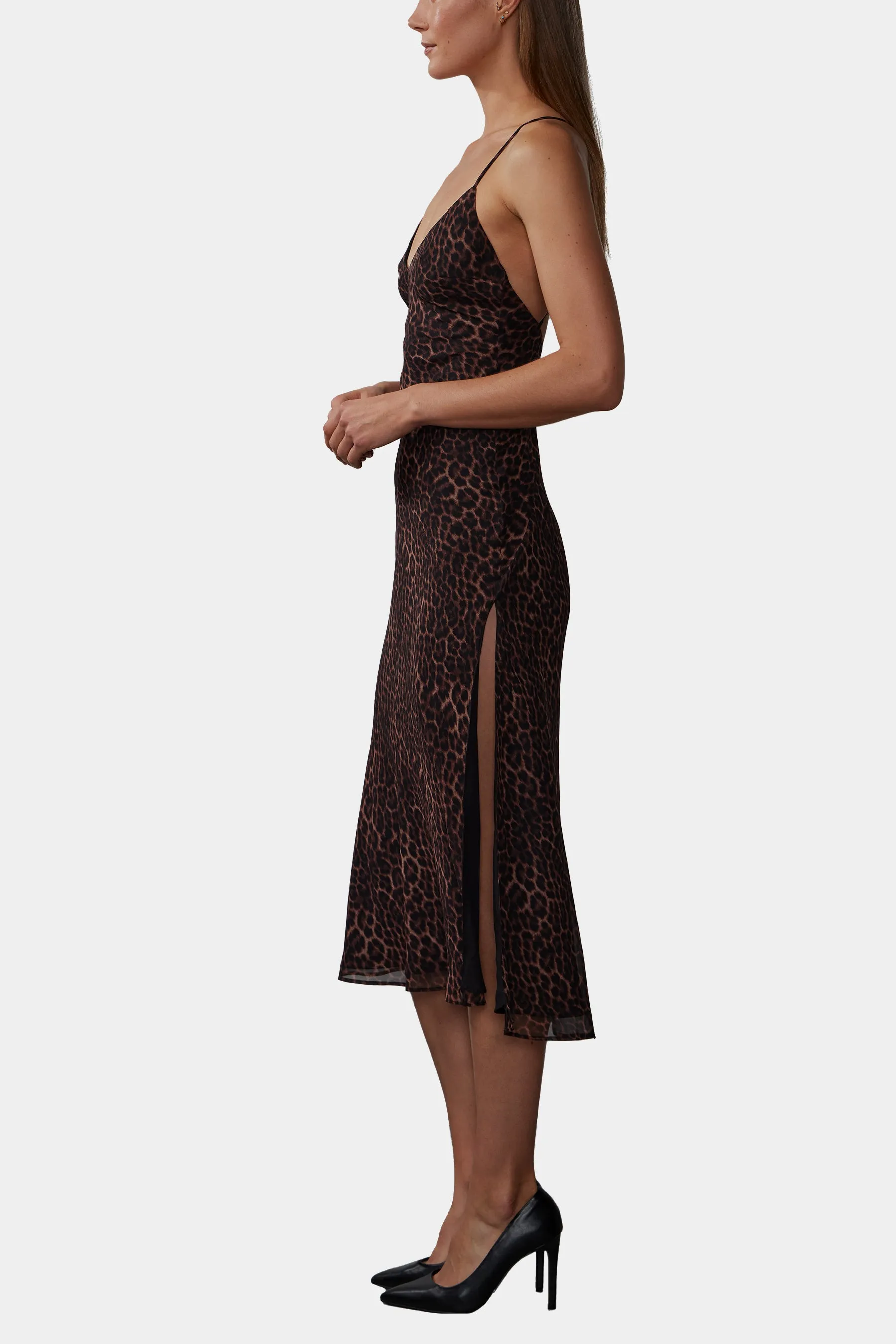 Leopard Slip Midi Dress sold by Lord & Taylor product image thumbnail 3