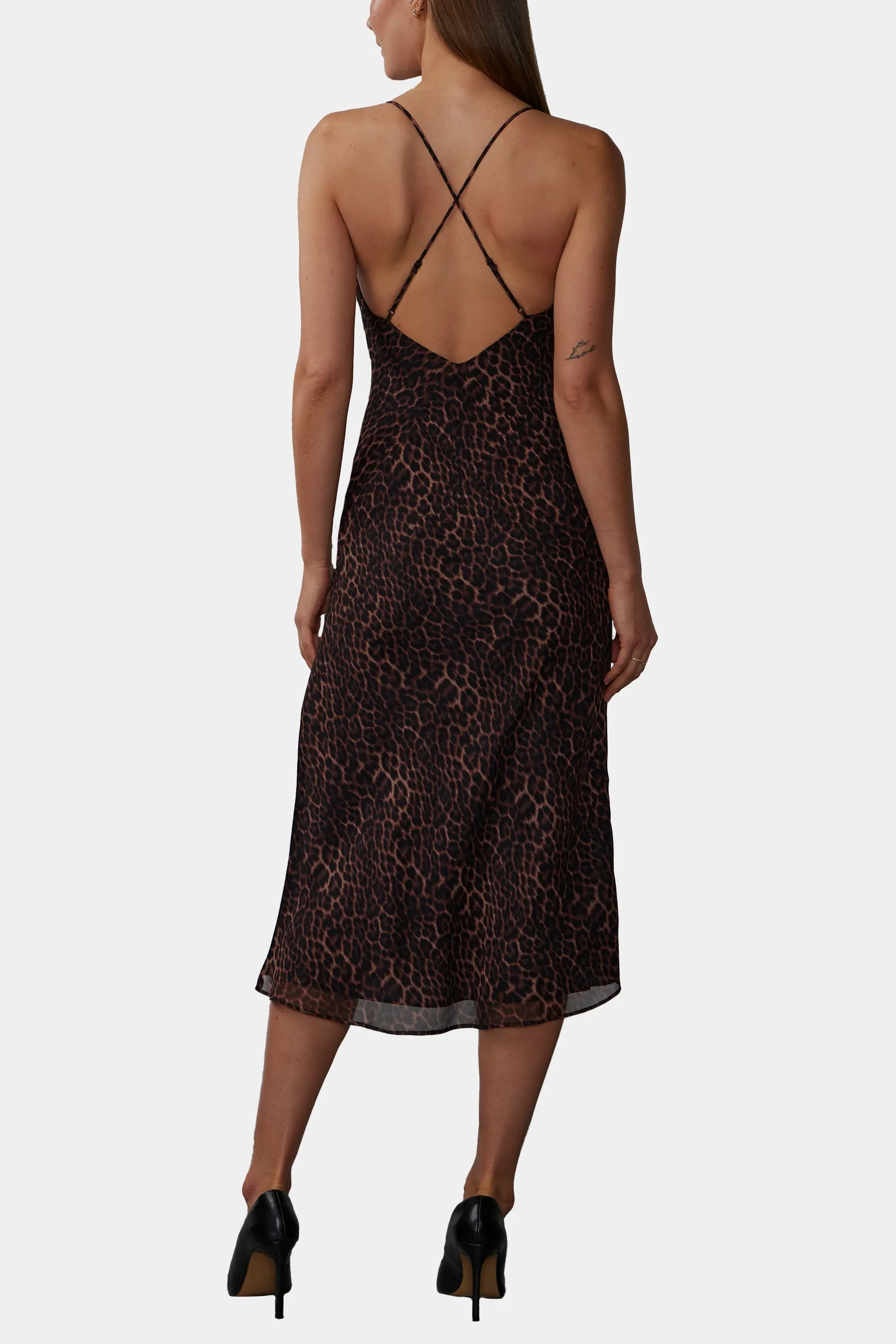 Leopard Slip Midi Dress sold by Lord & Taylor product image thumbnail 4