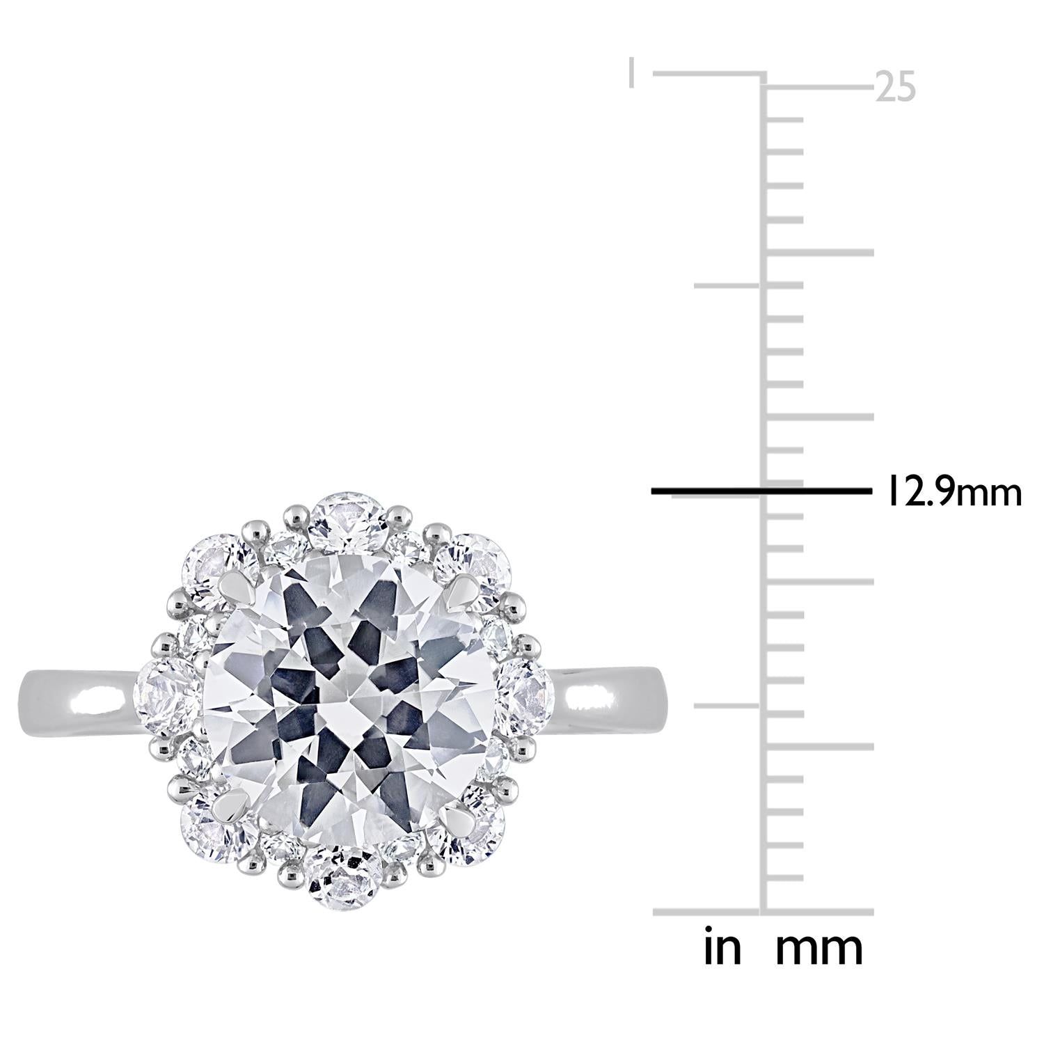 10k White Gold Created White Sapphire Ring sold by Lord & Taylor product image thumbnail 4