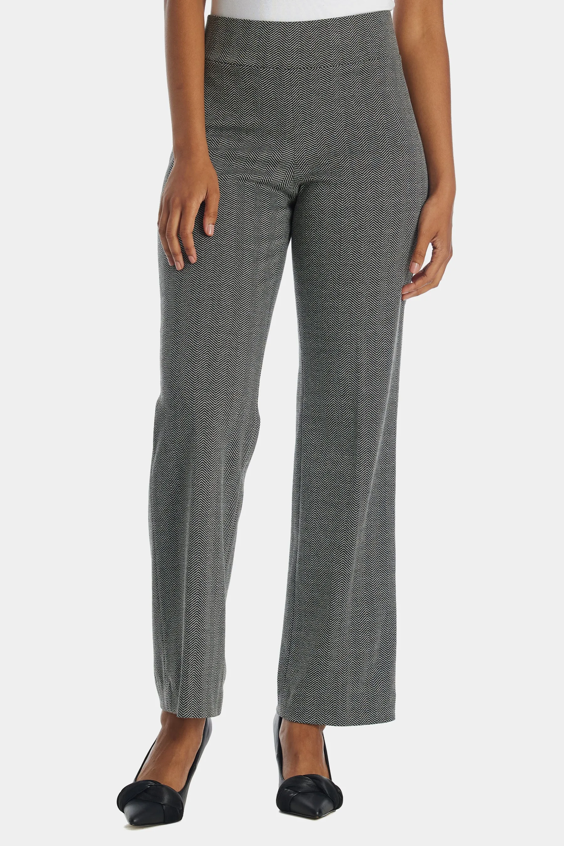 Herringbone Pull On Wide Leg Pants sold by Lord & Taylor product image thumbnail 4