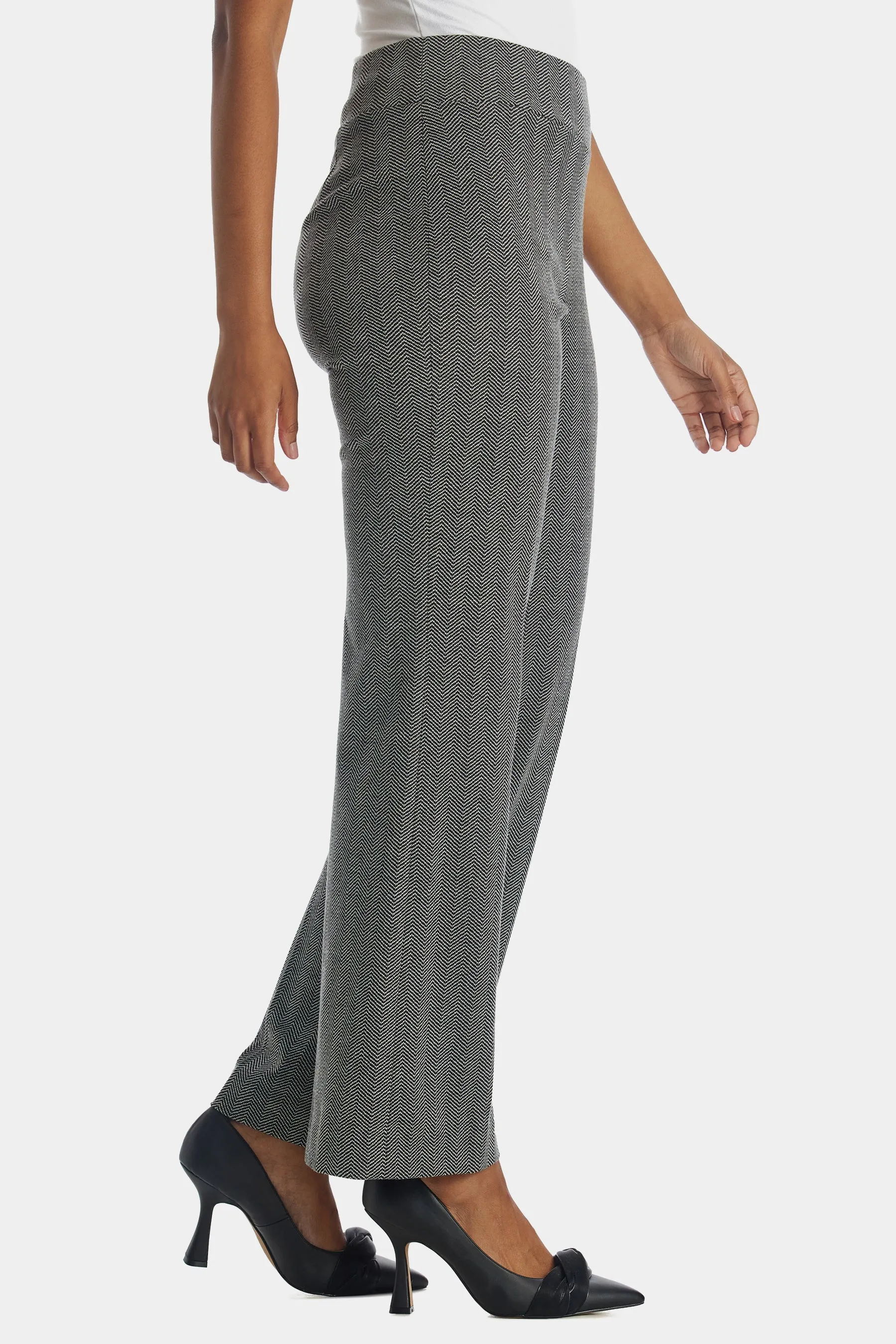 Herringbone Pull On Wide Leg Pants sold by Lord & Taylor product image thumbnail 5