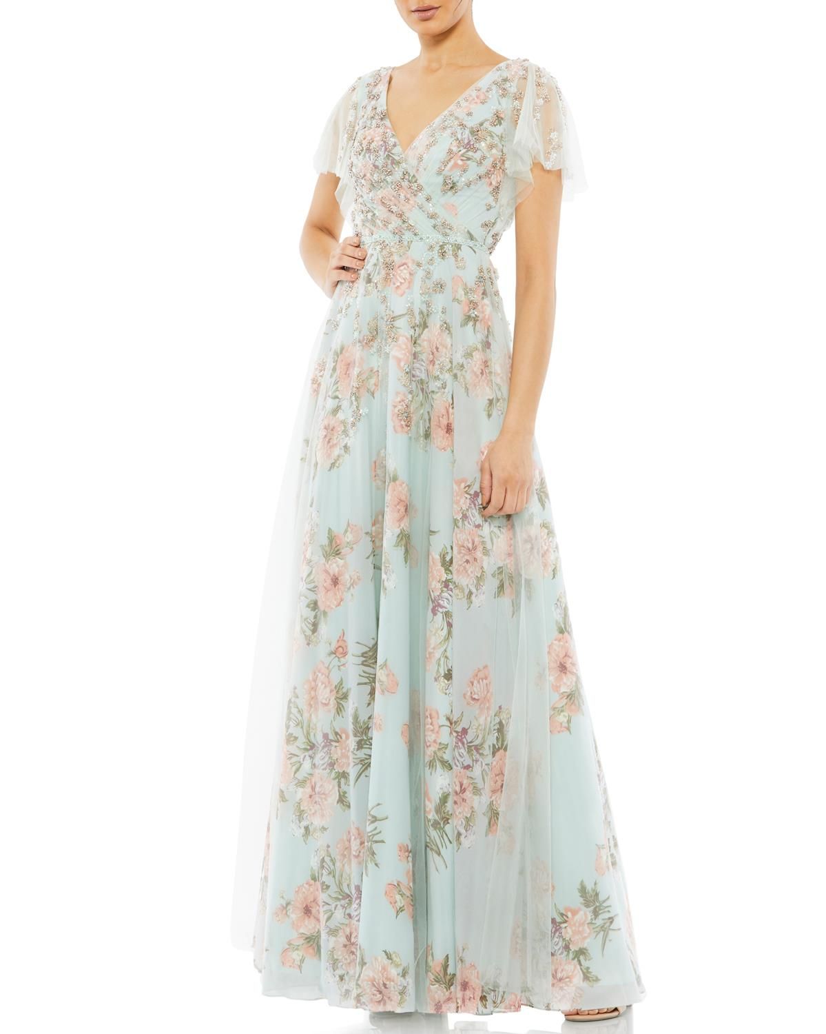 Floral A-Line Gown sold by Lord & Taylor product image thumbnail 4