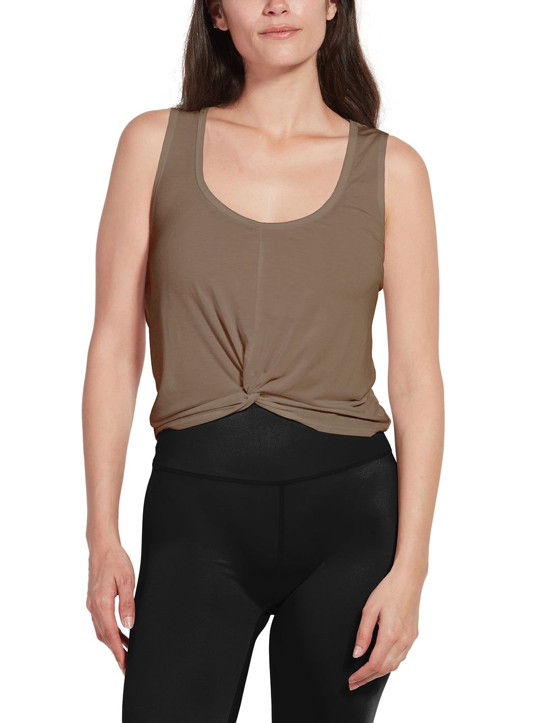 Twist Front Scoop Neck Tank Top sold by Lord & Taylor product image thumbnail 5
