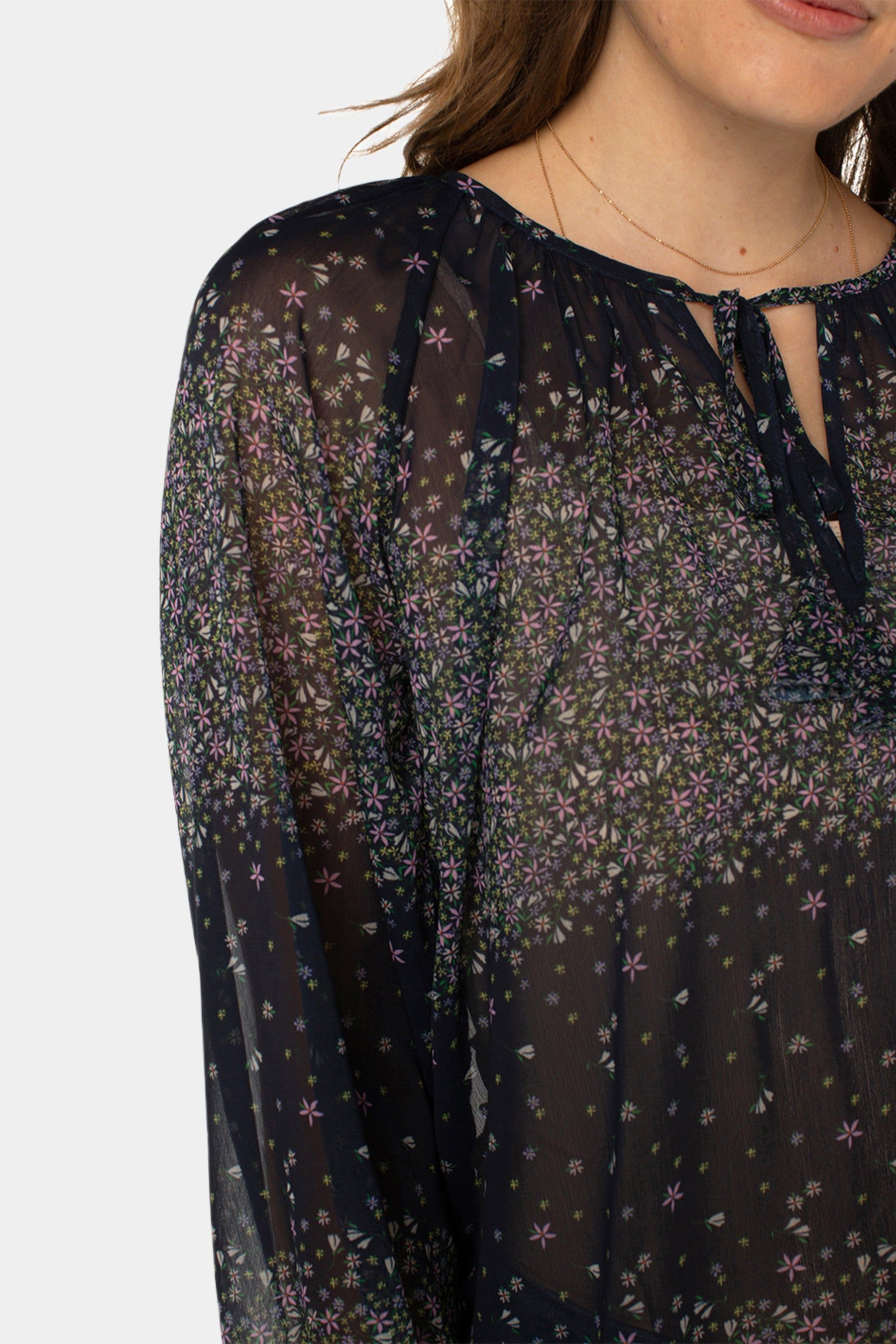 Long Sleeve Shirred Blouse sold by Lord & Taylor product image thumbnail 4