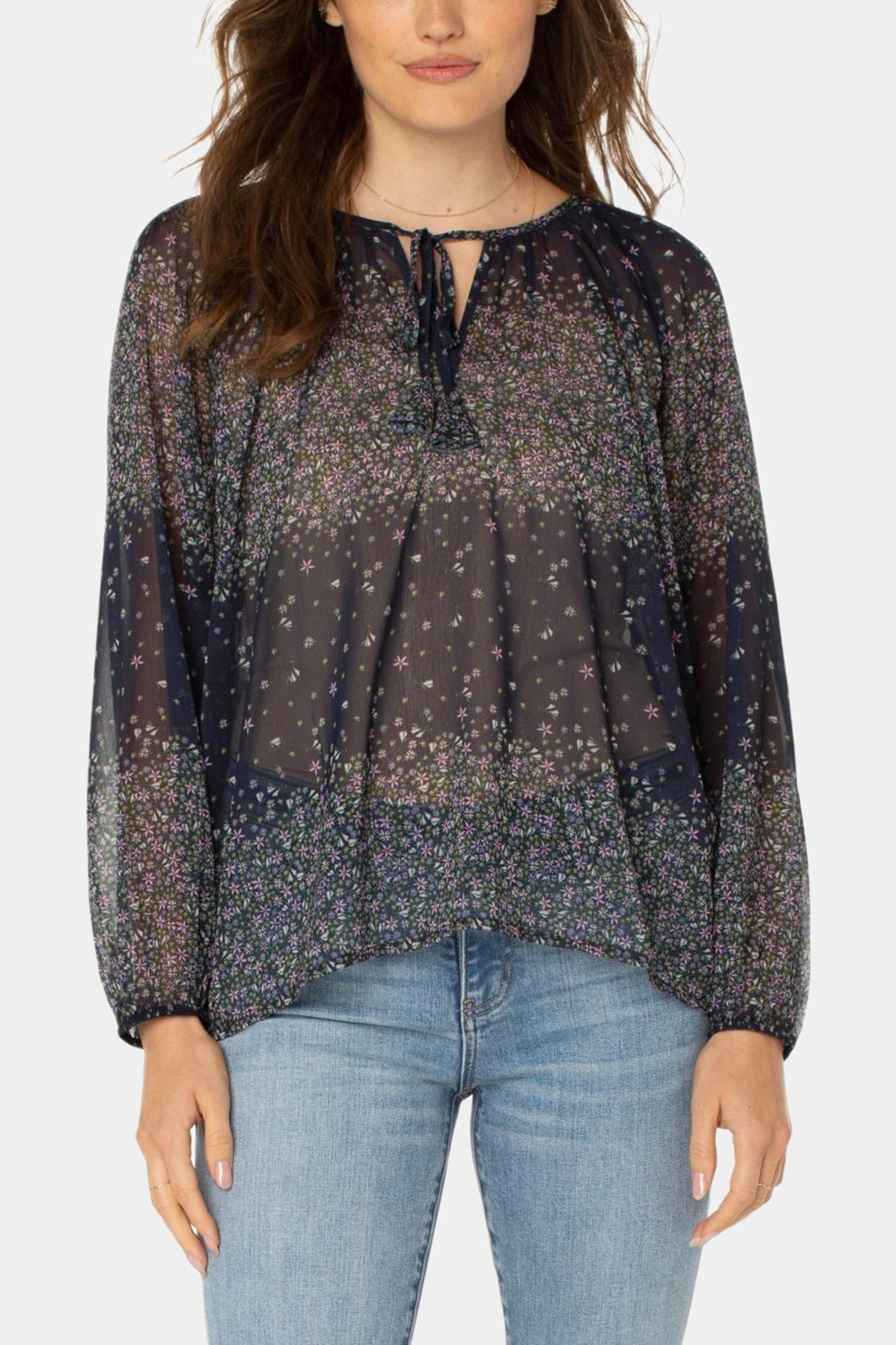 Long Sleeve Shirred Blouse sold by Lord & Taylor