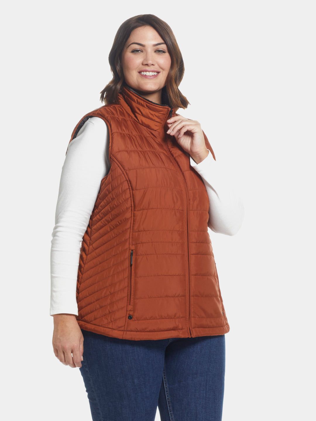 Quilted Puffer Vest Plush Lining sold by Lord & Taylor product image thumbnail 5