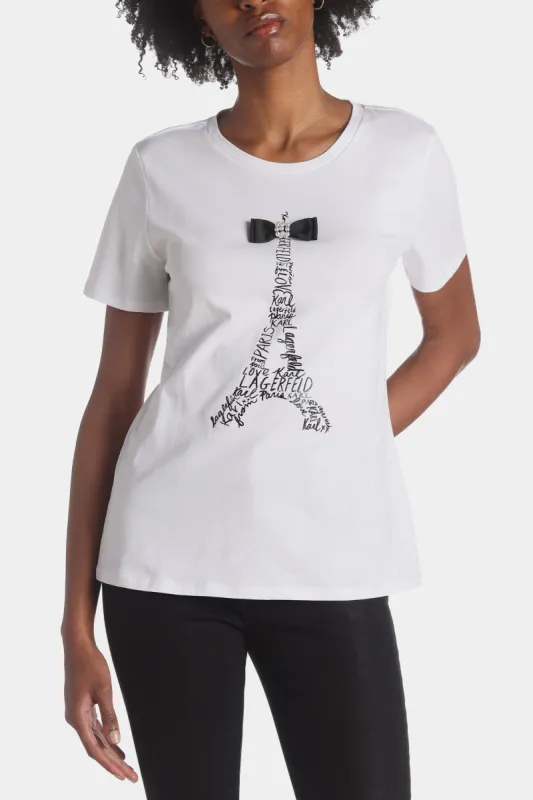 Eiffel Tower with Bow Tee sold by Lord & Taylor