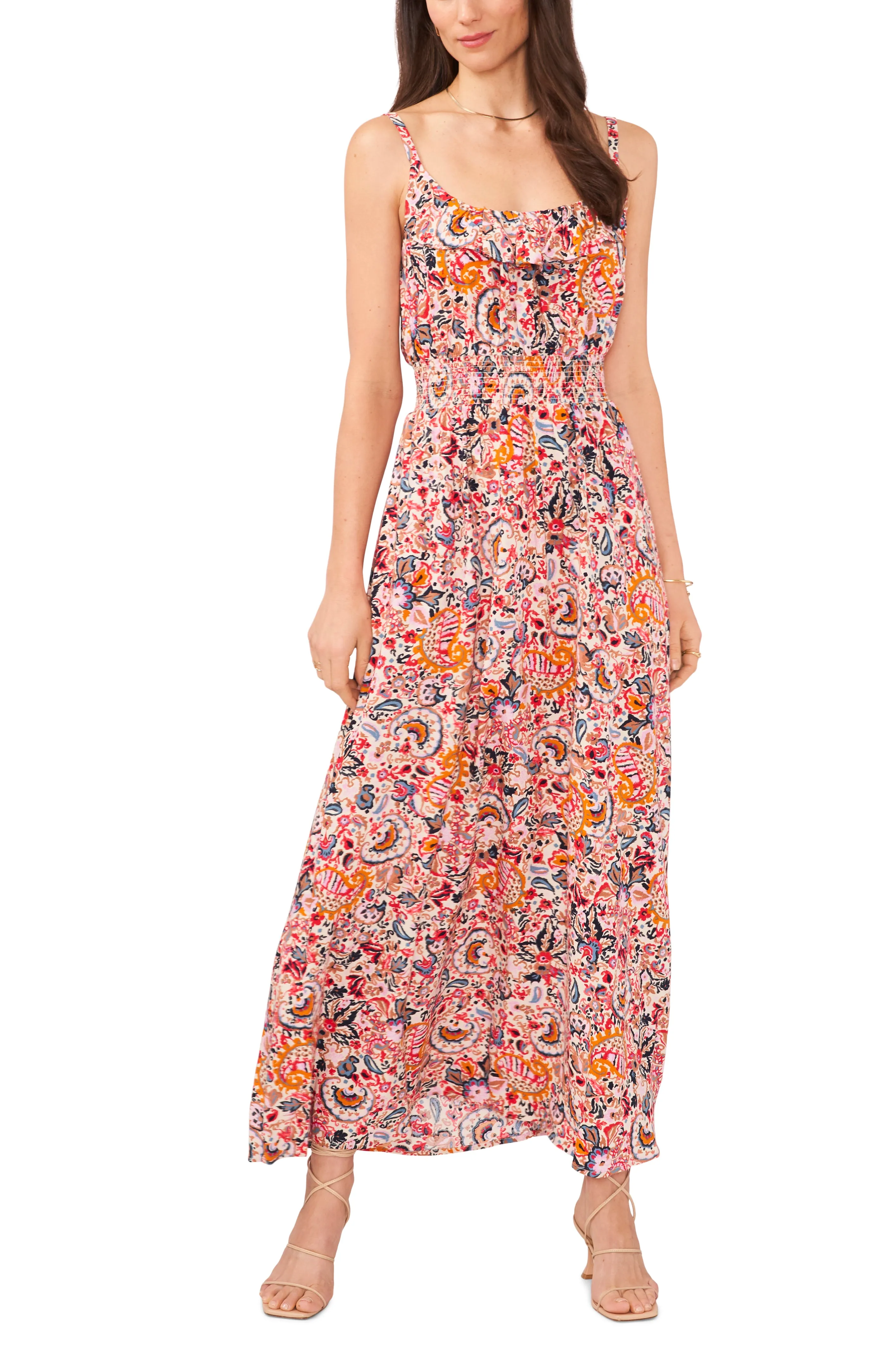 Sleeveless Printed Flounce Maxi Dress sold by Lord & Taylor product image thumbnail 3