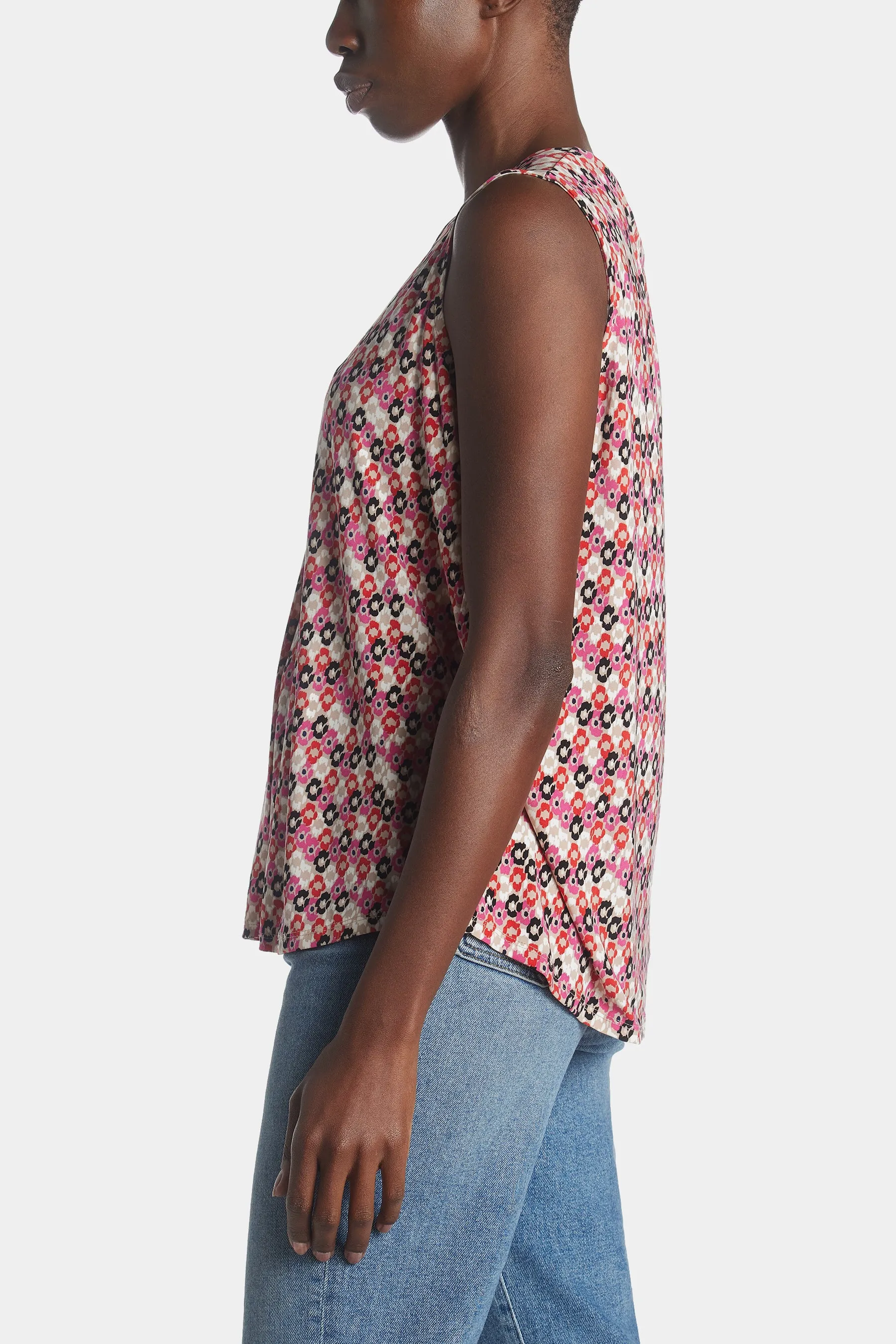Printed Ity Pleat Front Shell Top sold by Lord & Taylor product image thumbnail 4