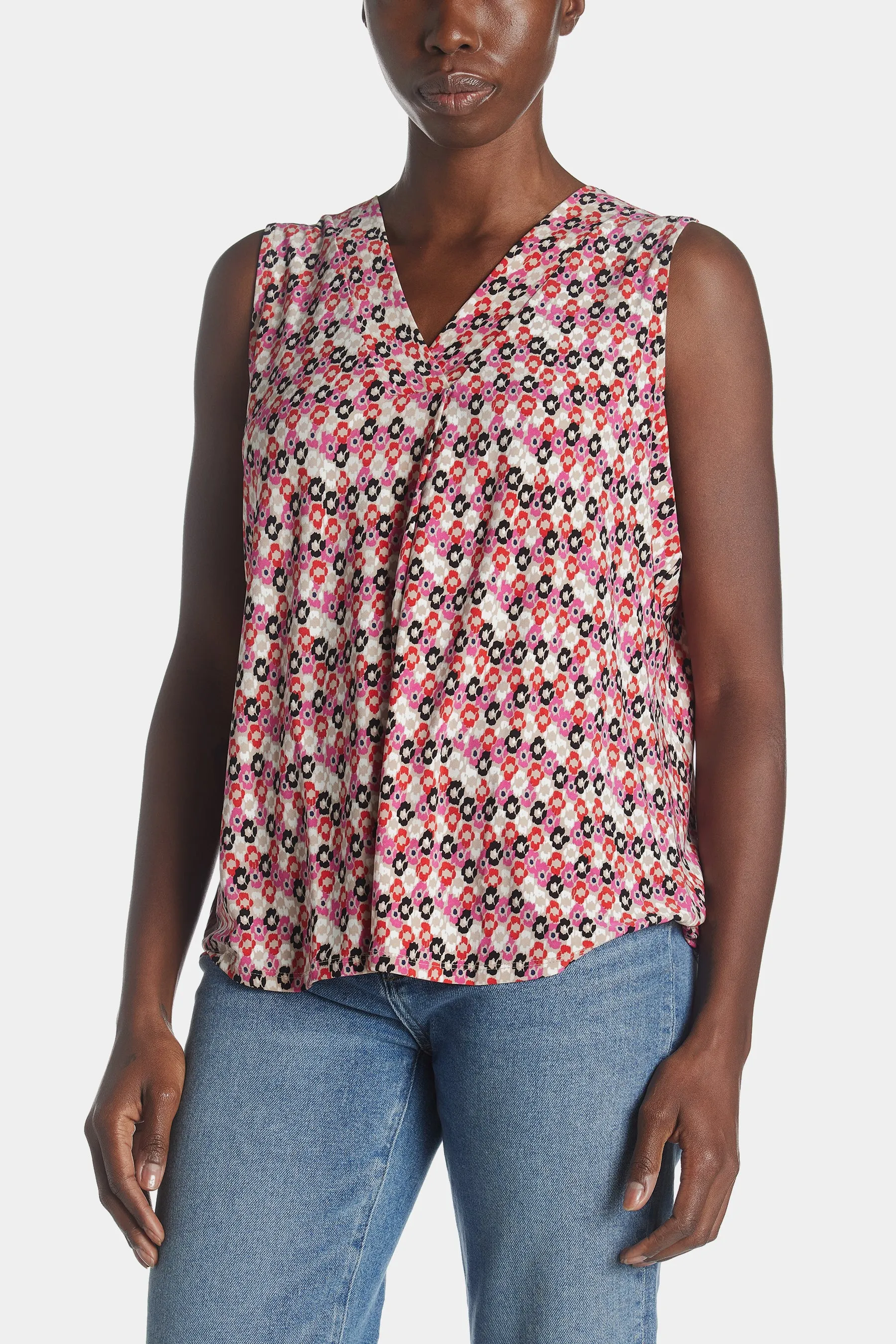 Printed Ity Pleat Front Shell Top sold by Lord & Taylor product image thumbnail 5