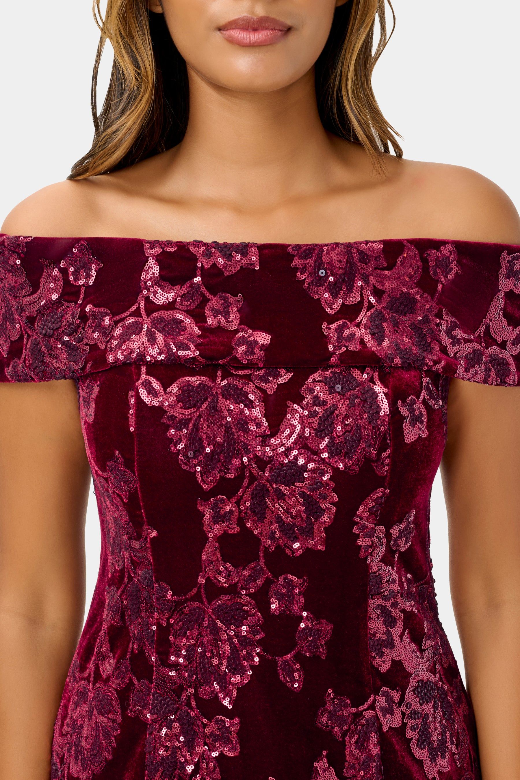 Sequin Velvet Sheath sold by Lord & Taylor product image thumbnail 2