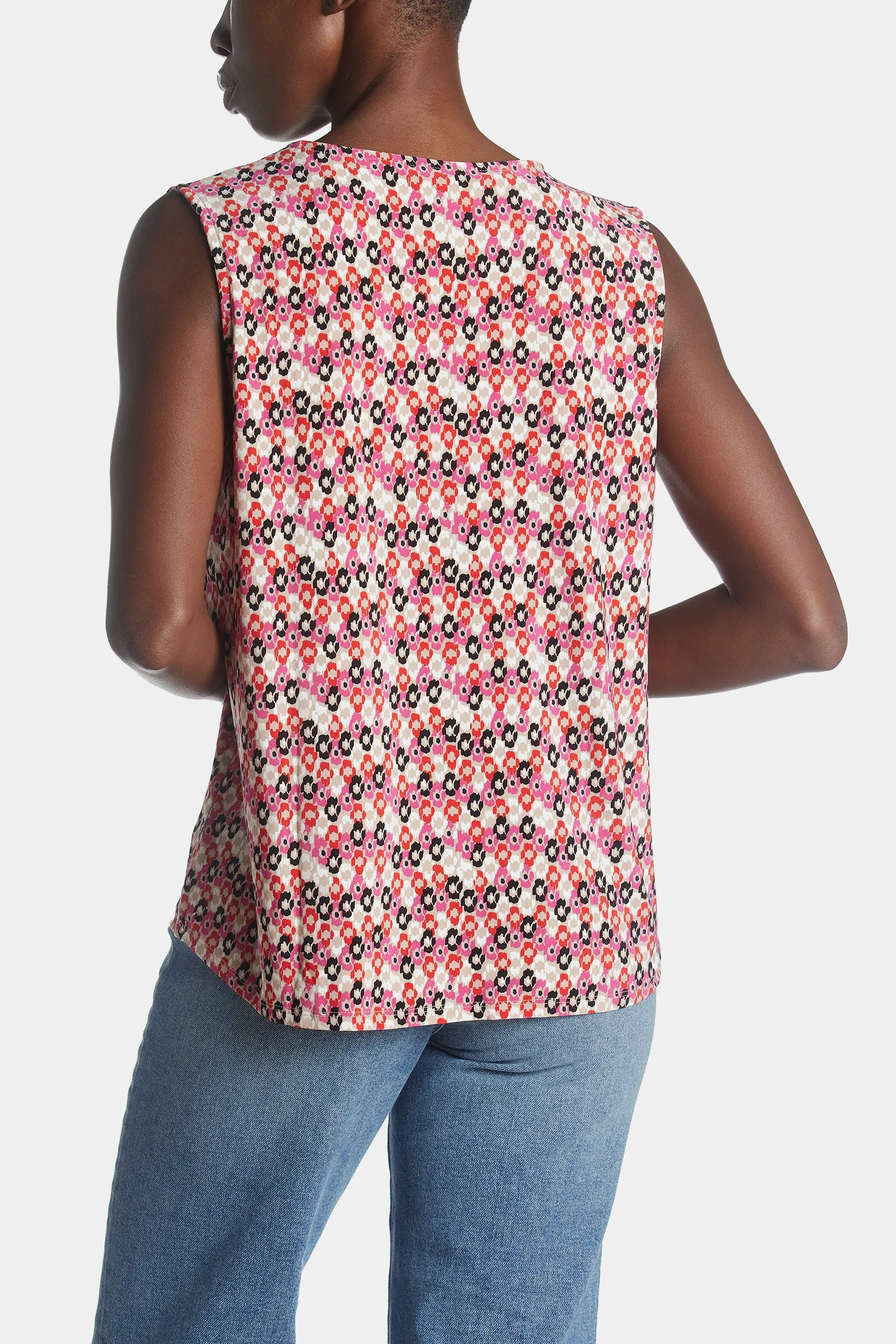 Printed Ity Pleat Front Shell Top sold by Lord & Taylor product image thumbnail 3
