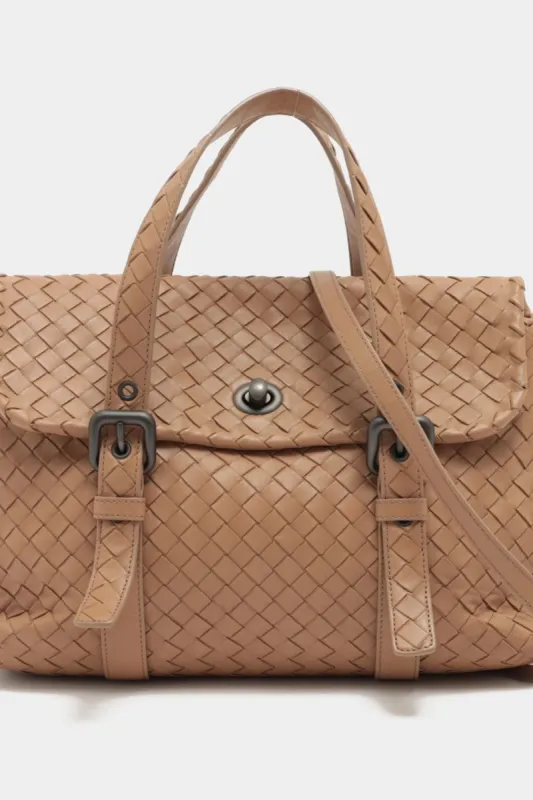 Intrecciato Leather 2Way Handbag sold by Lord & Taylor