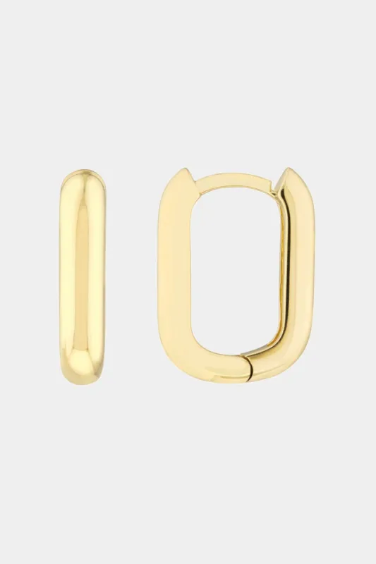 Oblong Polished Mini Hoops sold by Lord & Taylor