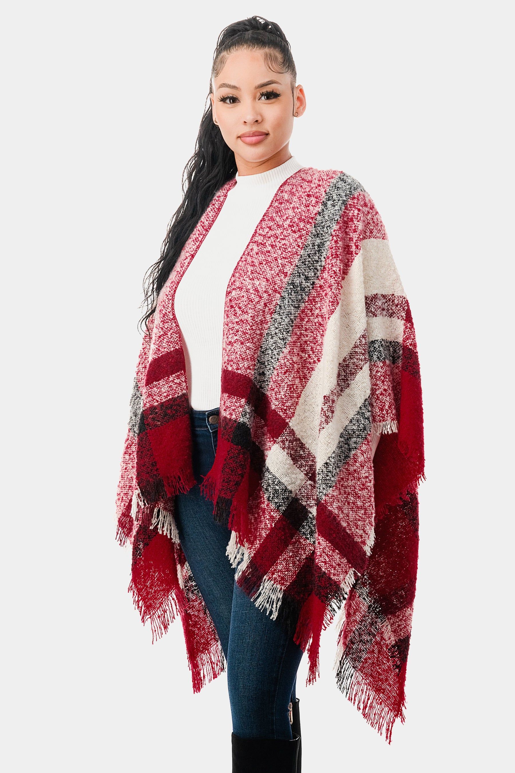Plaid Ruana sold by Lord & Taylor product image thumbnail 3