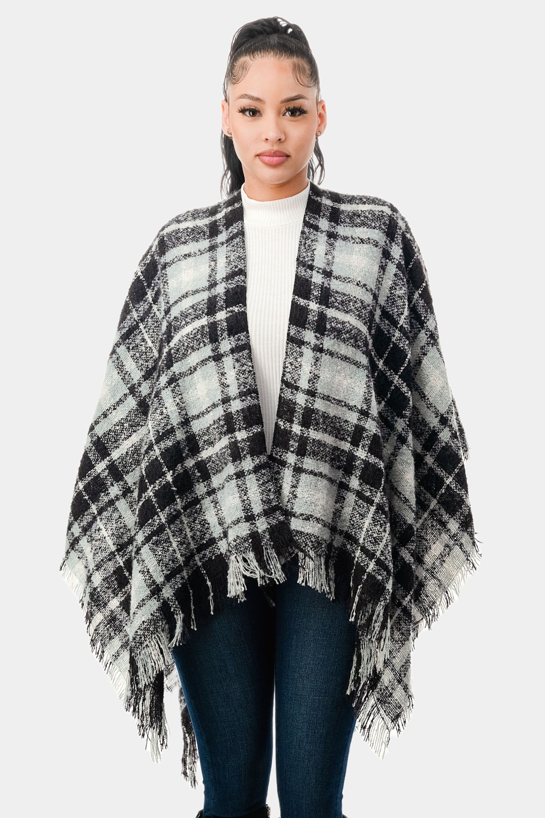 Plaid Ruana sold by Lord & Taylor product image thumbnail 5
