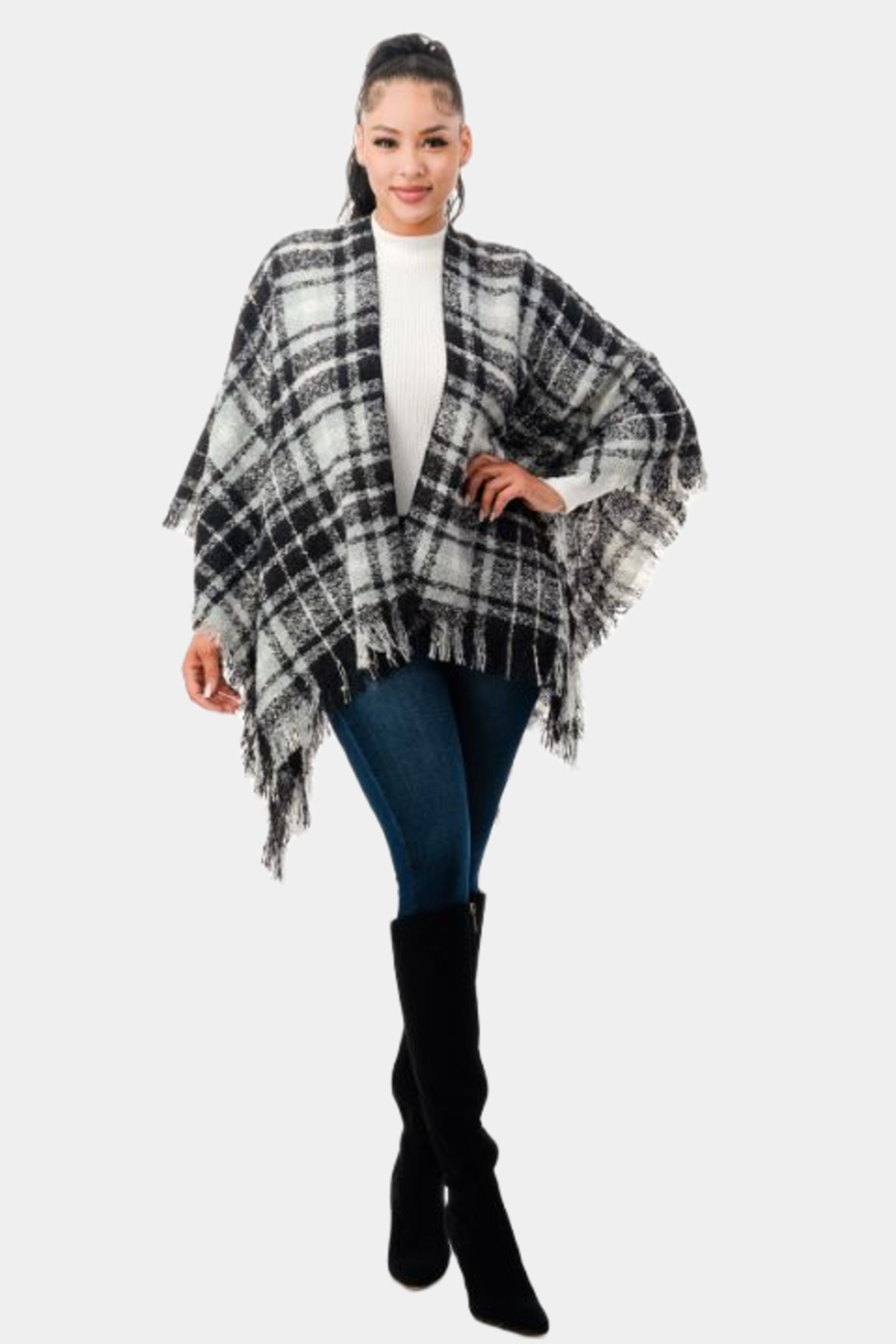 Plaid Ruana sold by Lord & Taylor product image thumbnail 8