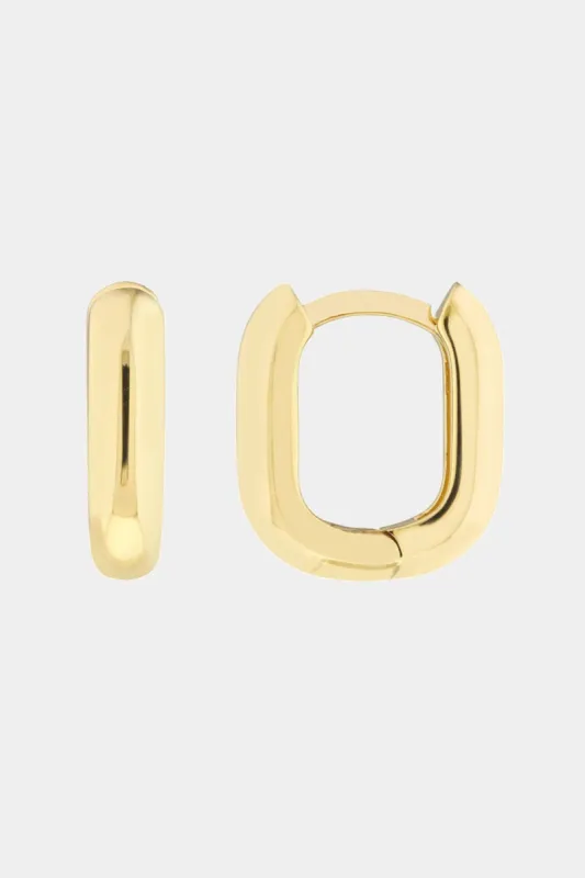 Oblong Polished Mini Hoops sold by Lord & Taylor