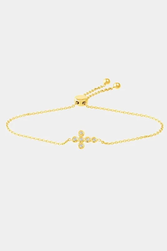 Diamond Bezel Cross Bolo Bracelet sold by Lord & Taylor