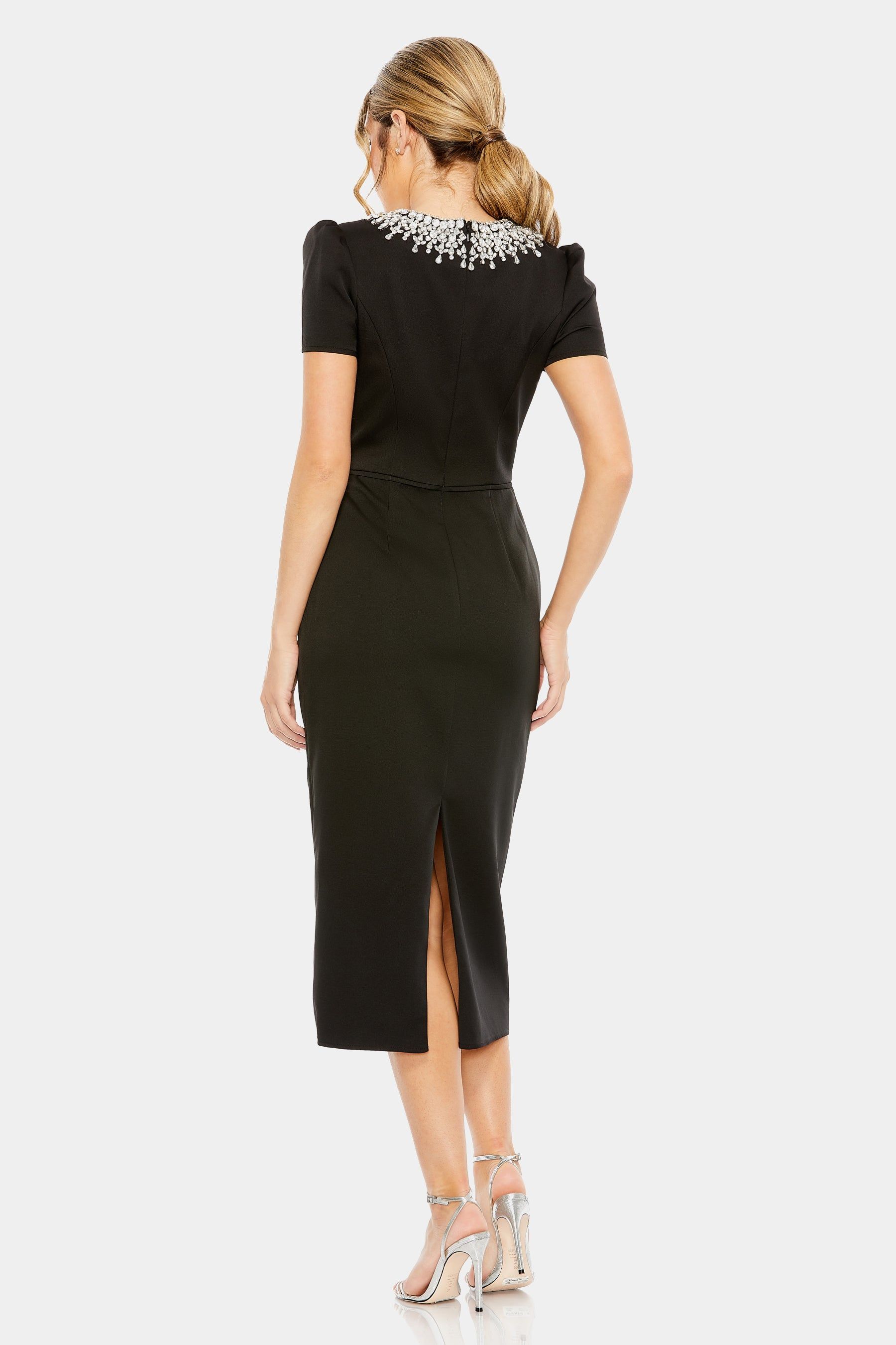 Rhinestone Neckline Column Dress sold by Lord & Taylor product image thumbnail 4