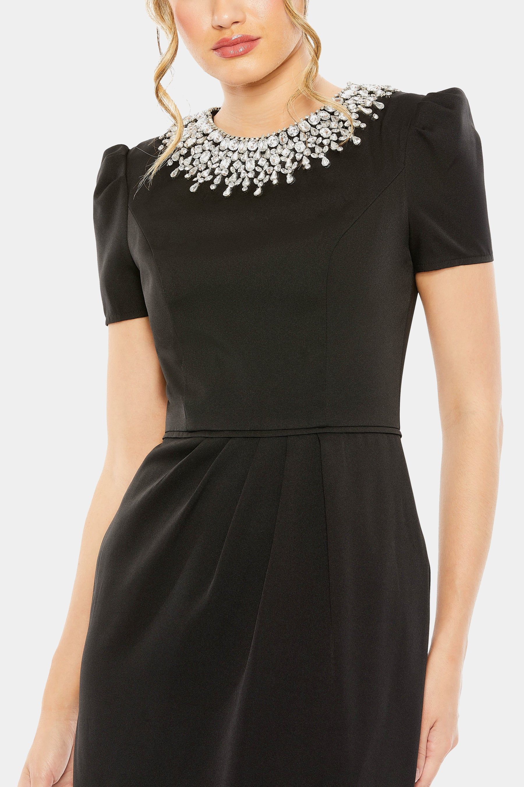 Rhinestone Neckline Column Dress sold by Lord & Taylor product image thumbnail 2