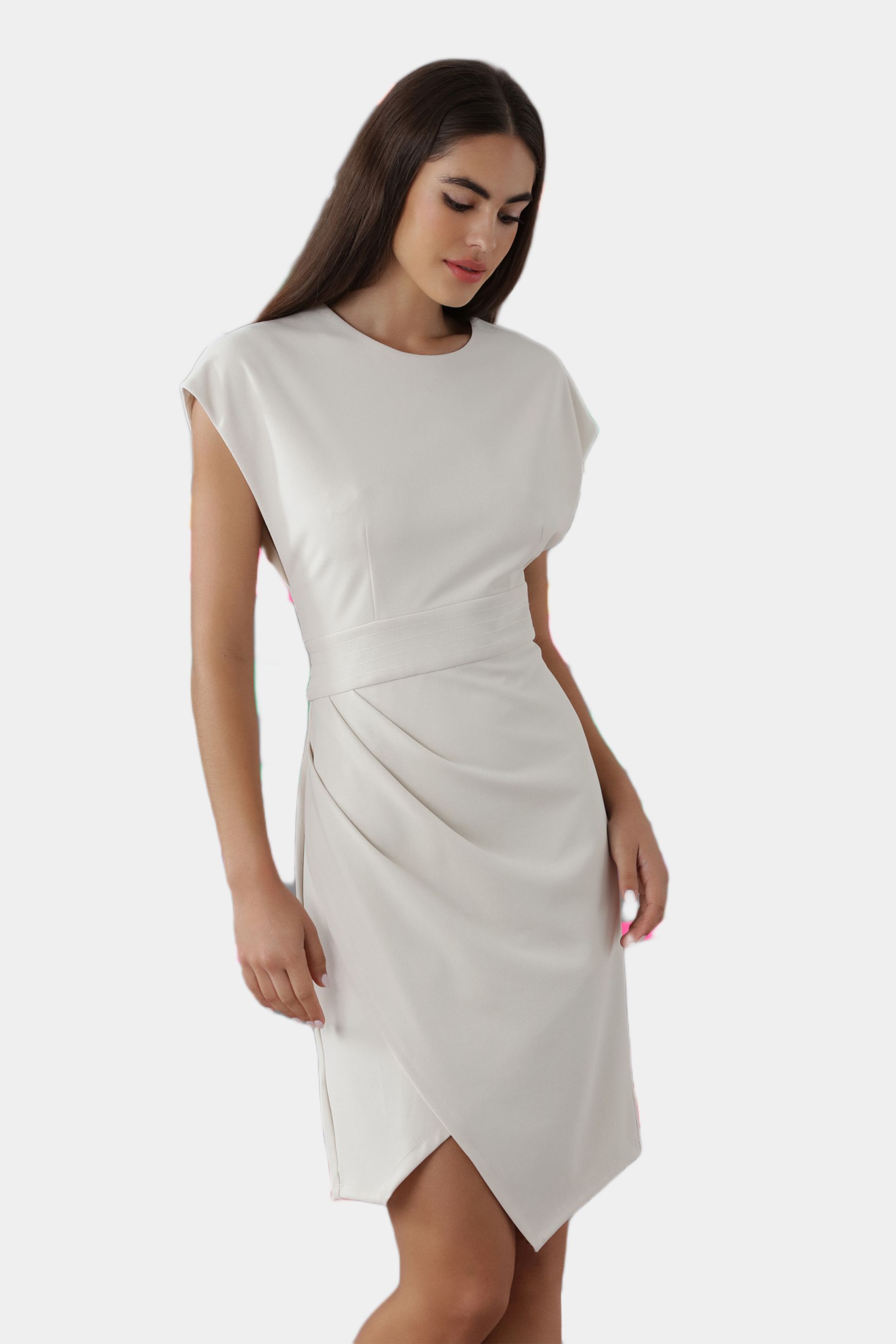 Dolman Waistband Draped Bodice Midi Dress sold by Lord & Taylor product image thumbnail 3
