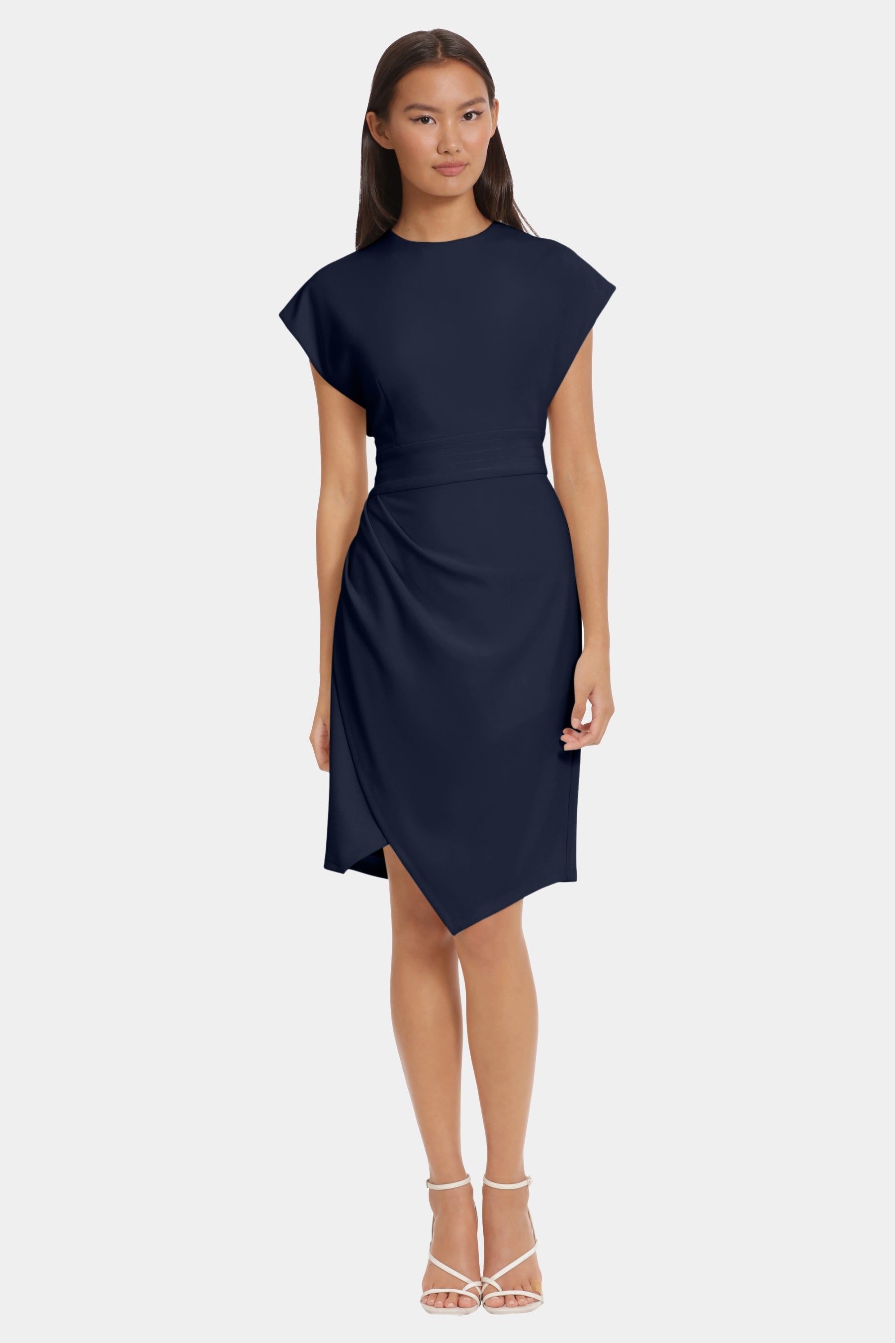 Dolman Waistband Draped Bodice Midi Dress sold by Lord & Taylor product image thumbnail 2