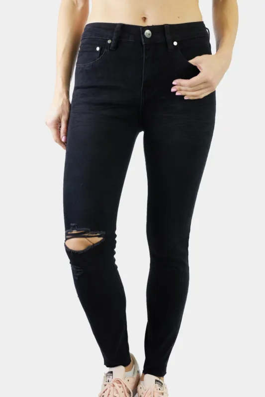 Mid Rise Ultra Slim Slit Knee Jeans sold by Lord & Taylor