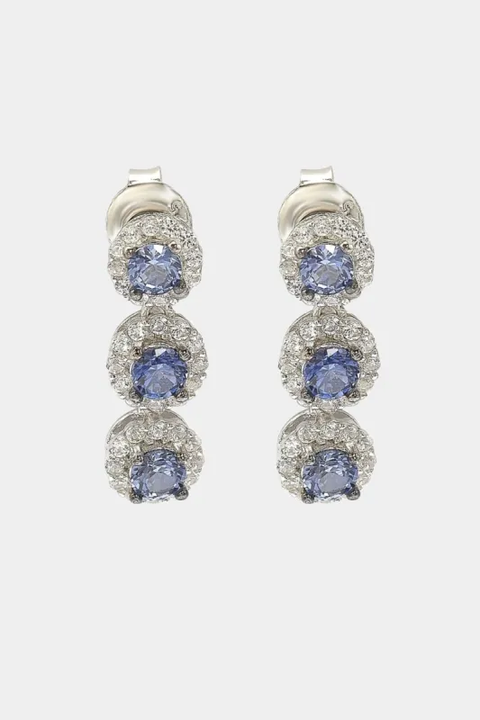 Sapphire And Diamond Accent Circle Dangle Earrings sold by Lord & Taylor