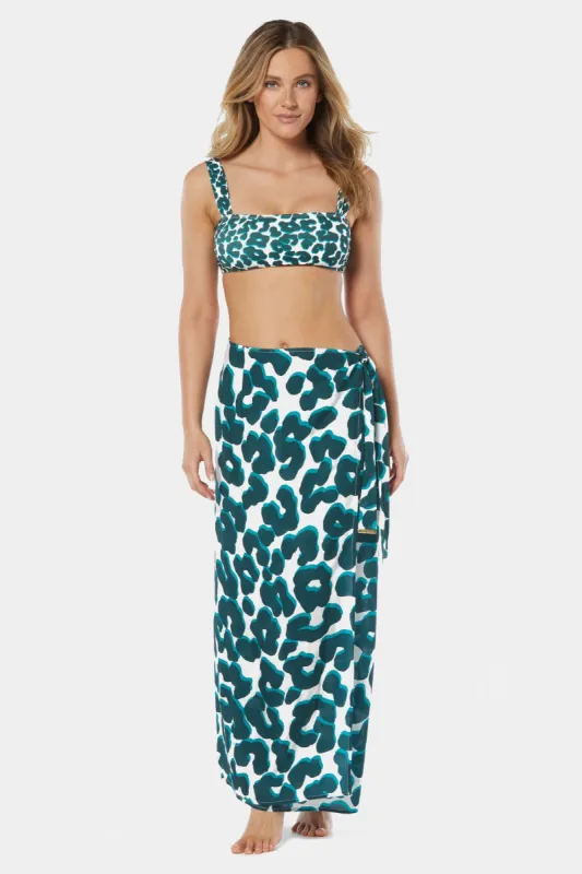 Seaside Leopard Wrap Maxi Skirt Cover Up sold by Lord & Taylor