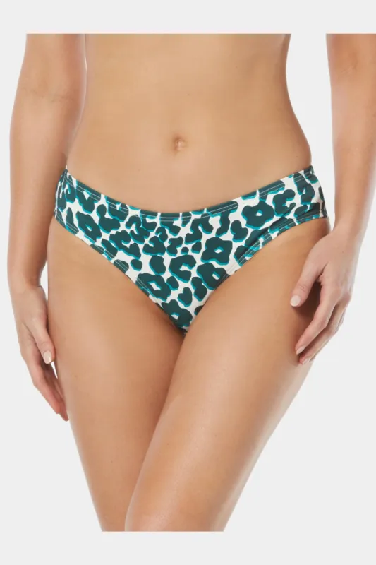 Seaside Leopard Shirred Smooth Fit Cheeky Bikini Bottom sold by Lord & Taylor