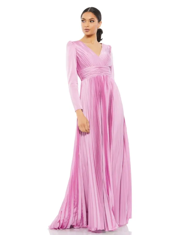 Long Sleeve Satin Gown sold by Lord & Taylor