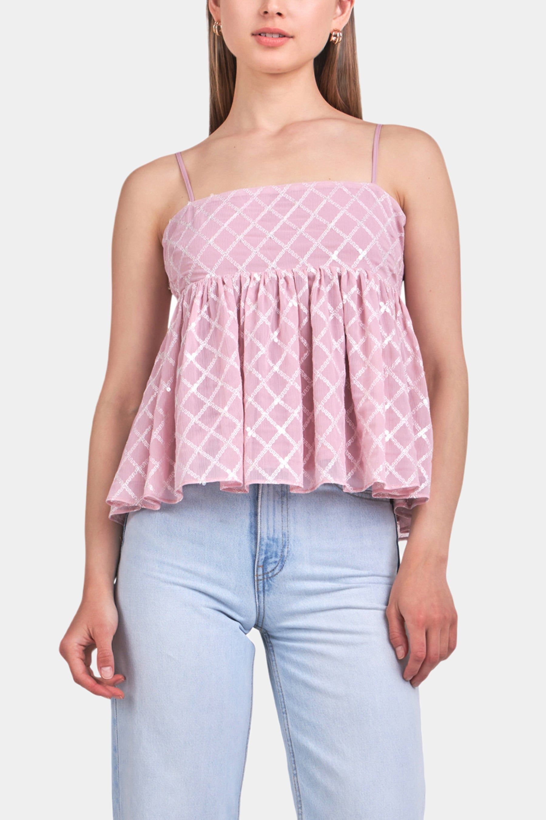 Embroidered Sequined Top sold by Lord & Taylor