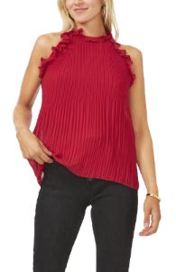 Pleated Halter Chiffon Blouse sold by Lord & Taylor
