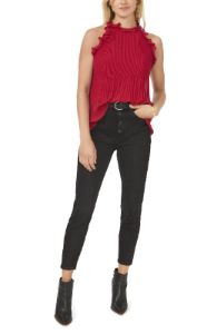 Pleated Halter Chiffon Blouse sold by Lord & Taylor