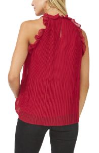 Pleated Halter Chiffon Blouse sold by Lord & Taylor