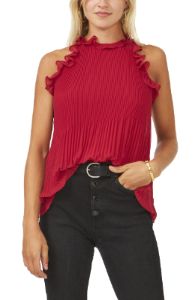 Pleated Halter Chiffon Blouse sold by Lord & Taylor