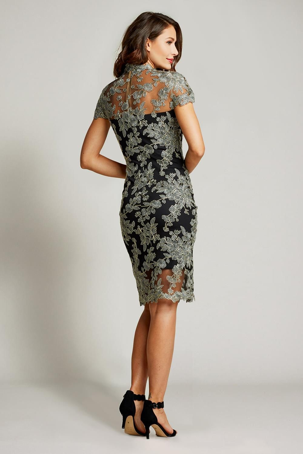 Lace Illusion Neck-Line Mock Neck Dress sold by Lord & Taylor product image thumbnail 5